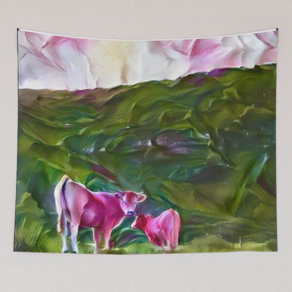 Item preview, Acrylic Pink Cows designed and sold by Aestheticlanart.