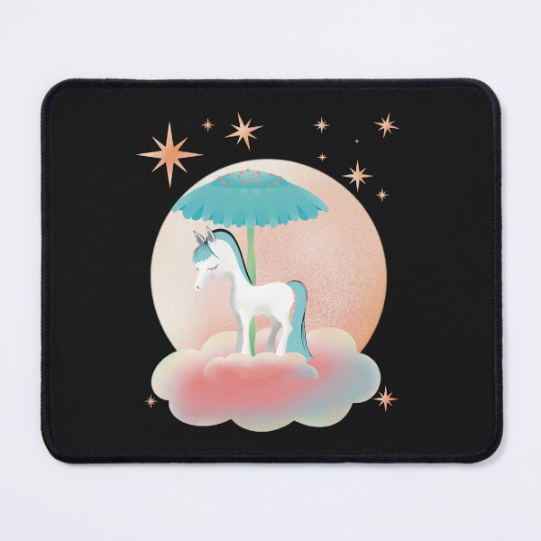 Item preview, Cute Norwegian Fjord Horse sleeping on a Cloud with Moon and Stars designed and sold by cuteunicornshop.