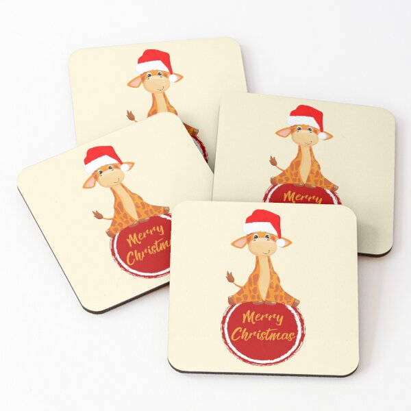 Artikelvorschau, Lustige Weihnachtsmann-Giraffe entworfen und verkauft von Coffee Lifestyle.