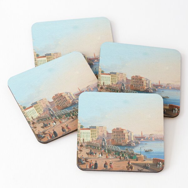 Item preview, A View of Naples from Santa Lucia | Salvatore Candido | 1875 Cityscape Art designed and sold by CJET.