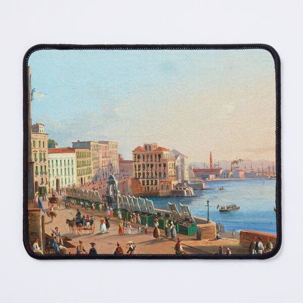 Item preview, A View of Naples from Santa Lucia | Salvatore Candido | 1875 Cityscape Art designed and sold by CJET.