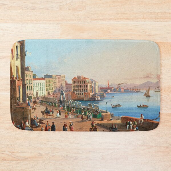 Item preview, A View of Naples from Santa Lucia | Salvatore Candido | 1875 Cityscape Art designed and sold by CJET.
