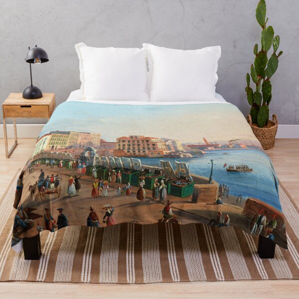 Item preview, A View of Naples from Santa Lucia | Salvatore Candido | 1875 Cityscape Art designed and sold by CJET.
