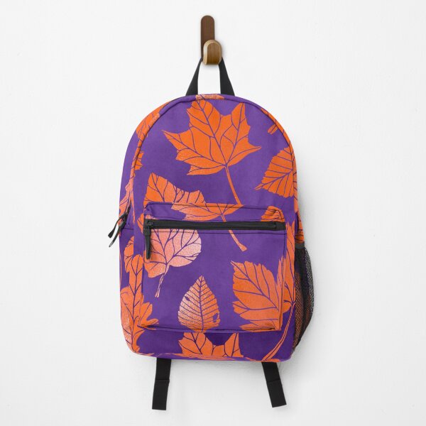Item preview, Autumn Nights Orange Leaves on Purple Background designed and sold by LDTreasures.