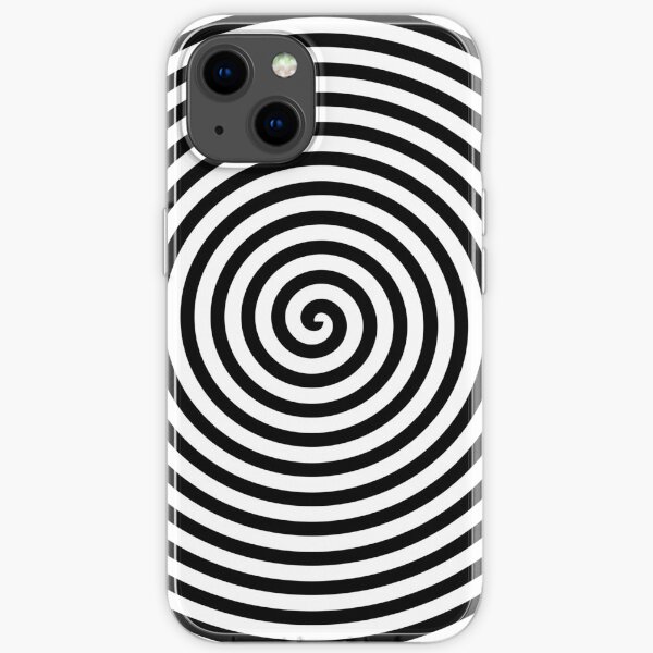 Trippy Spiral - Black and White iPhone Soft Case