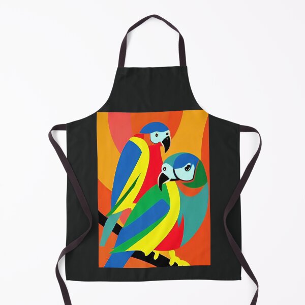 Aperçu de l'œuvre COLORFUL PARROTS RED BACKGROUND créée et vendue par sailorsam1805.