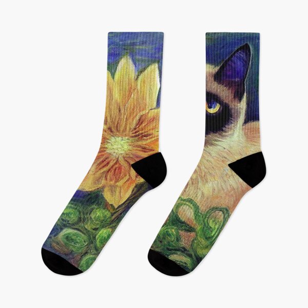 Artikelvorschau, Blumenkatze entworfen und verkauft von Radical Dreamer Prints.