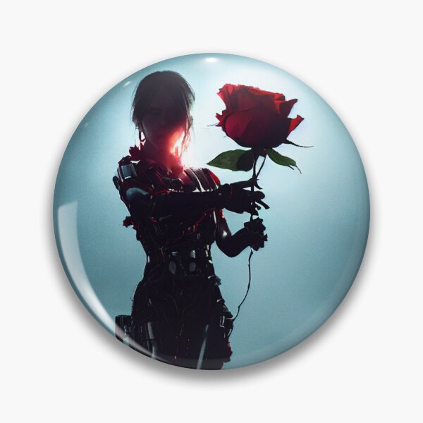Artikelvorschau, Cyborg mit einer roten Rose. entworfen und verkauft von Maniock.