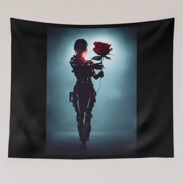 Item preview, Cyborg with a red rose. designed and sold by Maniock.