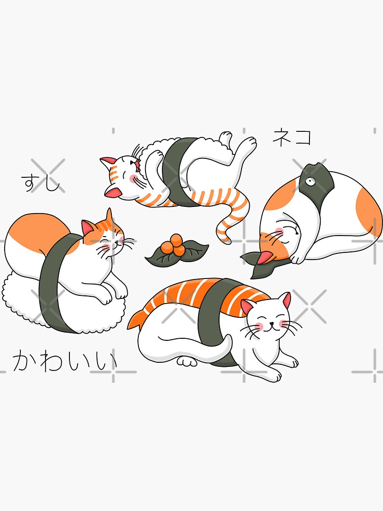 Kawaii Neko Sushi by Elenanaylor