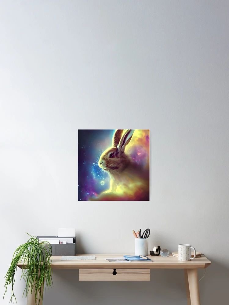 Thumbnail 2 of 3, Poster, Galaxy Rabbit designed and sold by RSRed.