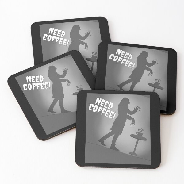Item preview, Need Coffee Vampire Monster Shadow Design designed and sold by podguy.