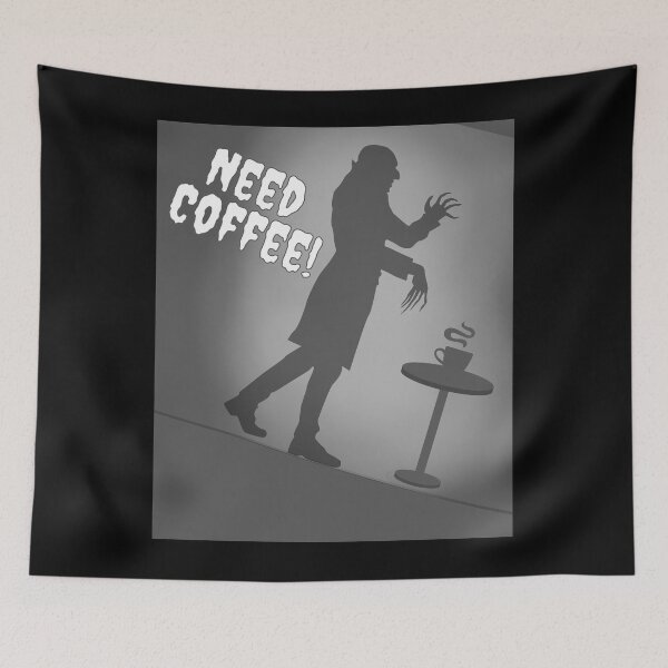 Item preview, Need Coffee Vampire Monster Shadow Design designed and sold by podguy.