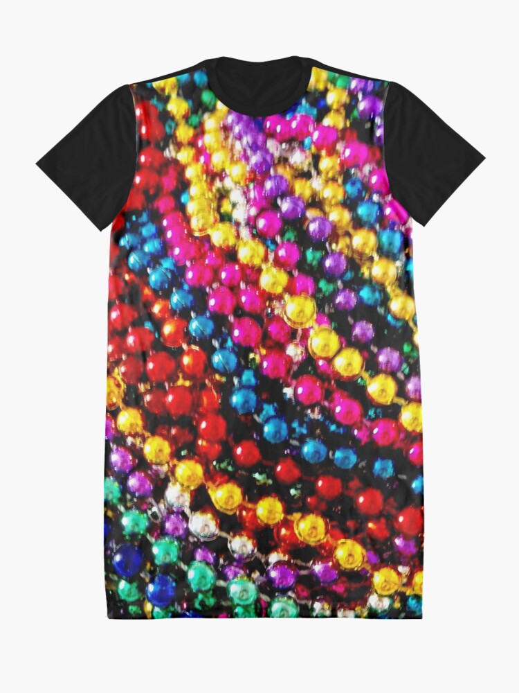 Alternate view of MARDI GRAS BEADS ; Art Deco Print Graphic T-Shirt Dress
