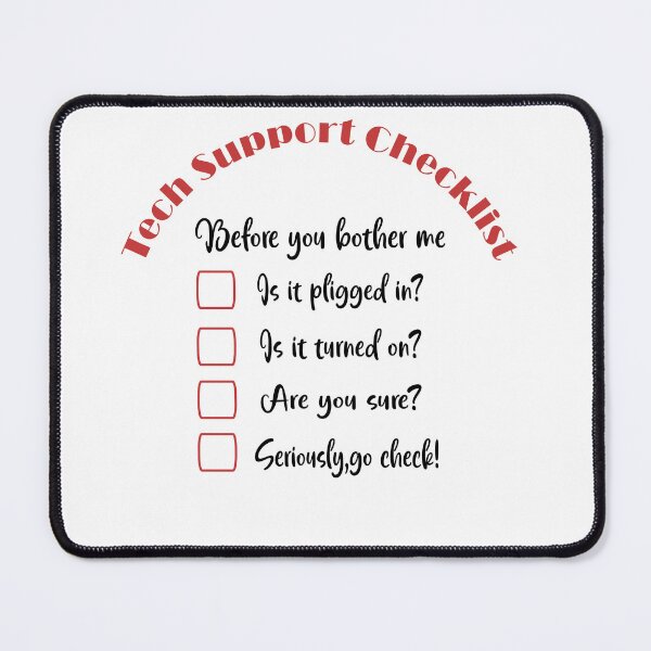 Item preview, Tech Support Checklist designed and sold by Jadir.