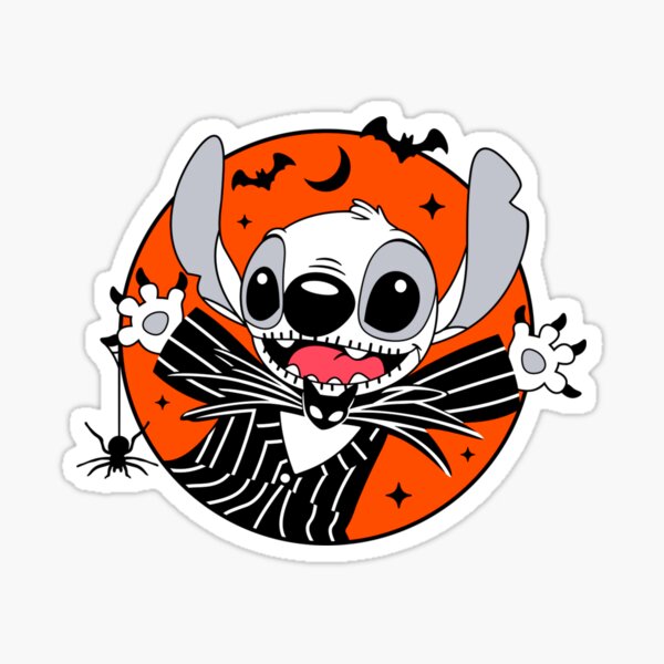 Skeleton Stitch stickers, Lilo & Stitch stickers, Halloween