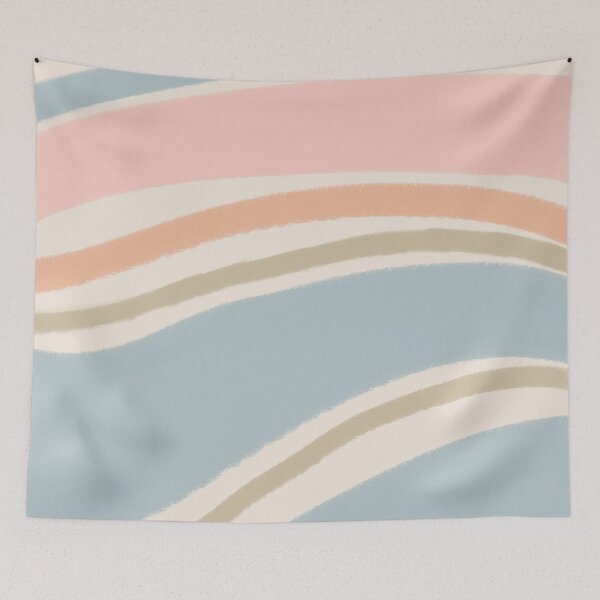 Item preview, Liquid Swirl Wavy Lines Maximalist Pattern Retro Style Cute Aesthetic Sky Blue designed and sold by scorpiolane.