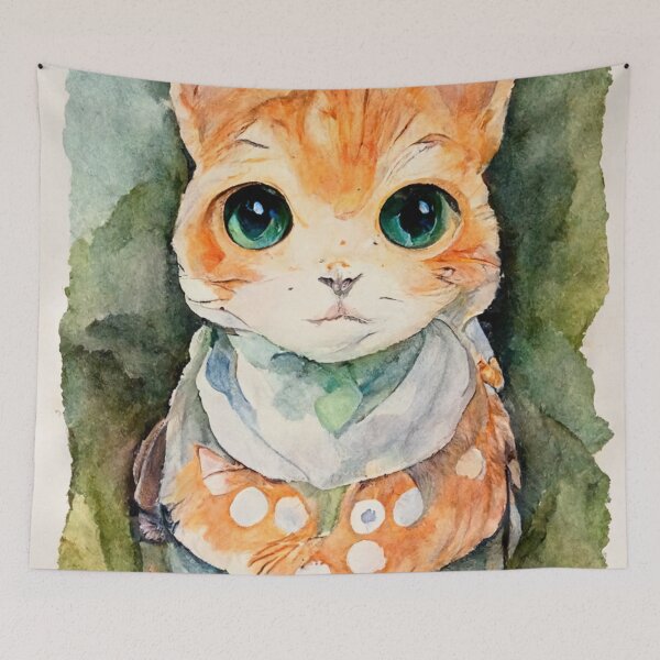 Item preview, Long Eared Kitty designed and sold by Radical  Dreamer Prints.