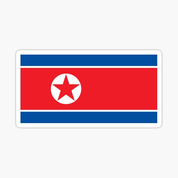Flagge von Nordkorea Sticker