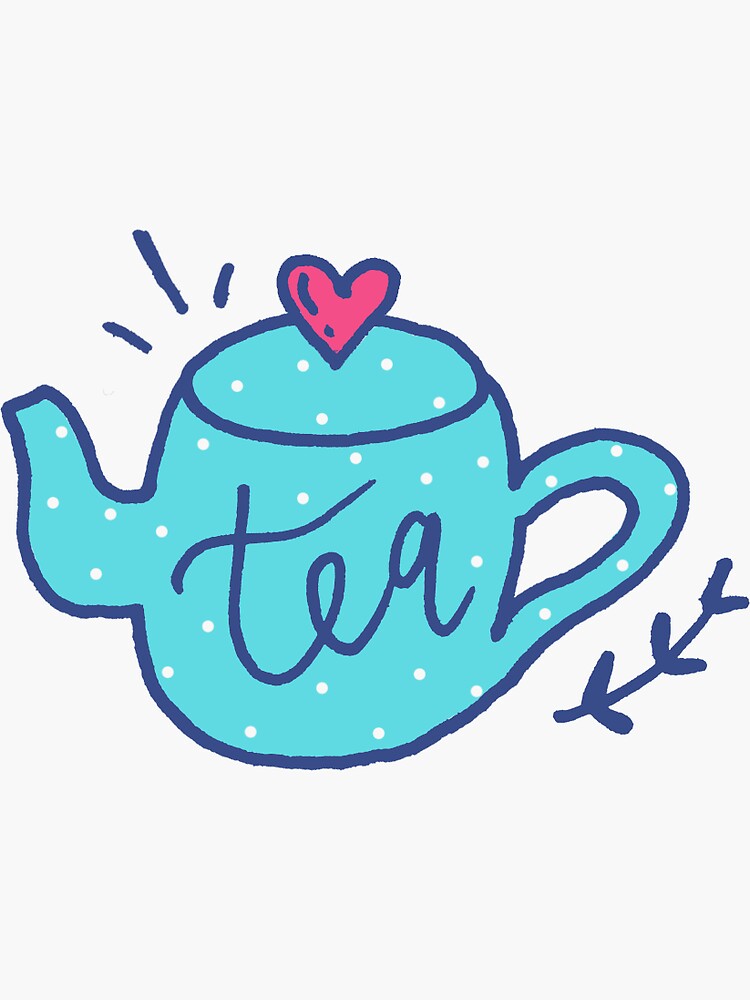 Thumbnail 3 of 3, Sticker, Tea Love Colorful pattern designed and sold by Miruna Illustration.