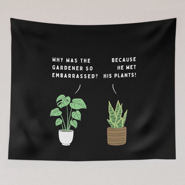 Item preview, Plant joke - Why was the gardener so embarrassed? (colour) designed and sold by ani-eni.
