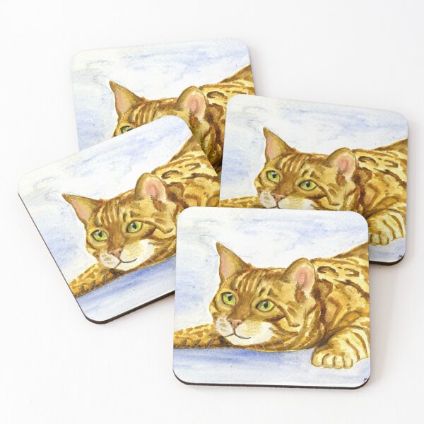 Item preview, Bengal cat playing designed and sold by MaryAnneHarding.