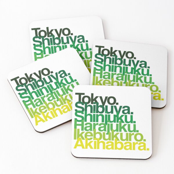 Item preview, Tokyo Districts (greens) designed and sold by conform.