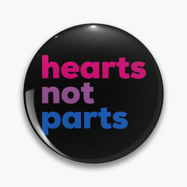Item preview, Hearts Not Parts Bi. Bisexual Pride designed and sold by Subtle Pride Shop.