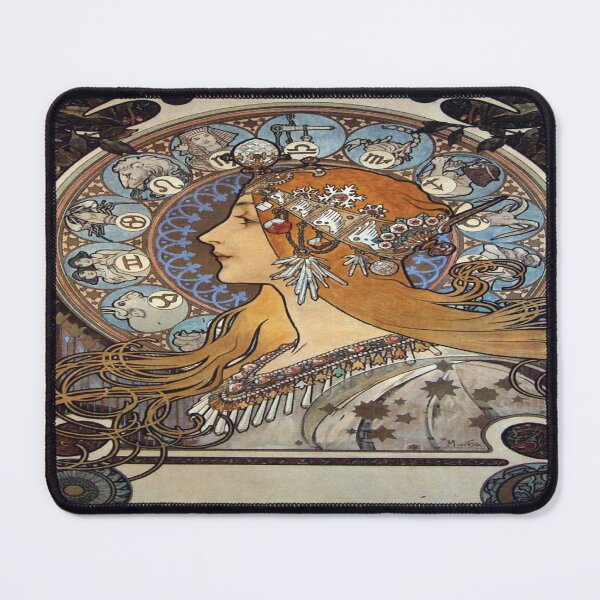 Item preview, Zodiac (First version), by Alphonse Mucha (1896) HIGH DEFINITION designed and sold by beoverpowered.