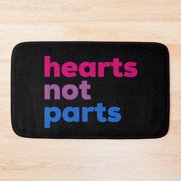 Item preview, Hearts Not Parts Bi. Bisexual Pride designed and sold by Subtle Pride Shop.