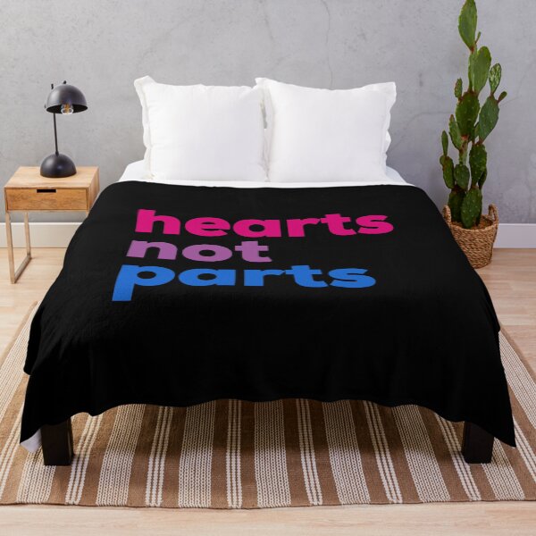 Item preview, Hearts Not Parts Bi. Bisexual Pride designed and sold by Subtle Pride Shop.