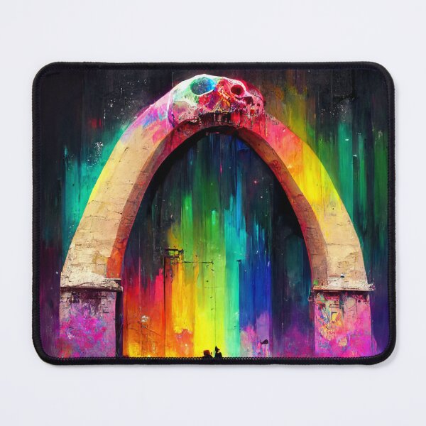 Item preview, Arch of rainbow skulls, graffiti designed and sold by AmazinfArt.