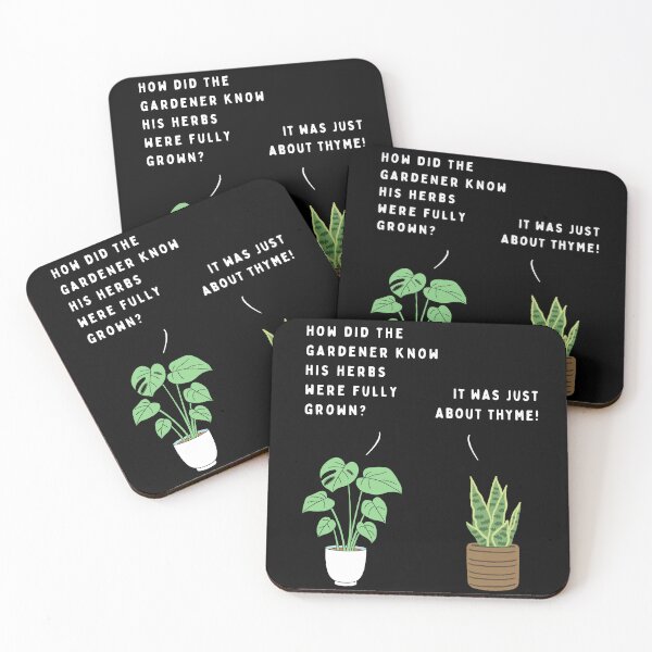 Item preview, Plant joke - How did the gardener know his herbs were fully grown? (colour) designed and sold by ani-eni.
