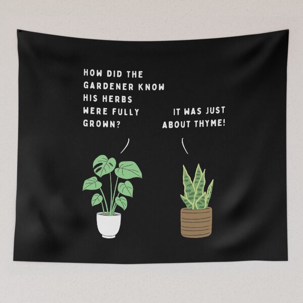 Item preview, Plant joke - How did the gardener know his herbs were fully grown? (colour) designed and sold by ani-eni.