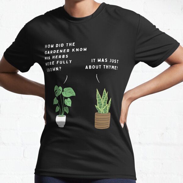 Item preview, Plant joke - How did the gardener know his herbs were fully grown? (colour) designed and sold by ani-eni.