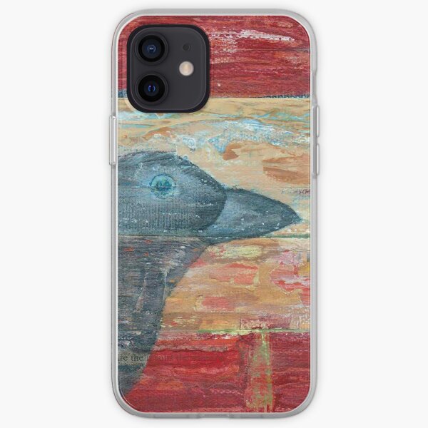 Raven Shadow Mixed Media iPhone Soft Case