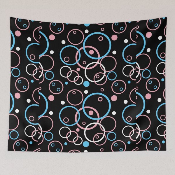 Aperçu de l'œuvre Cercles Fond Trans. Fierté transgenre créée et vendue par Subtle Pride Shop.