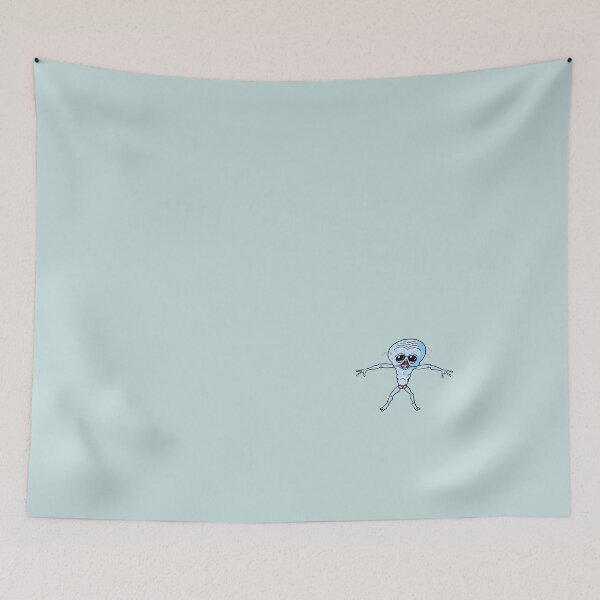 Item preview, Frightened Blulien Bare designed and sold by Flumpy-Tripod.