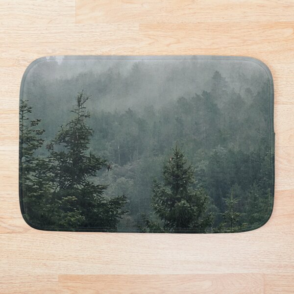 Item preview, Grey, Clam and Foggy trees and mountains  designed and sold by Durgaa D.