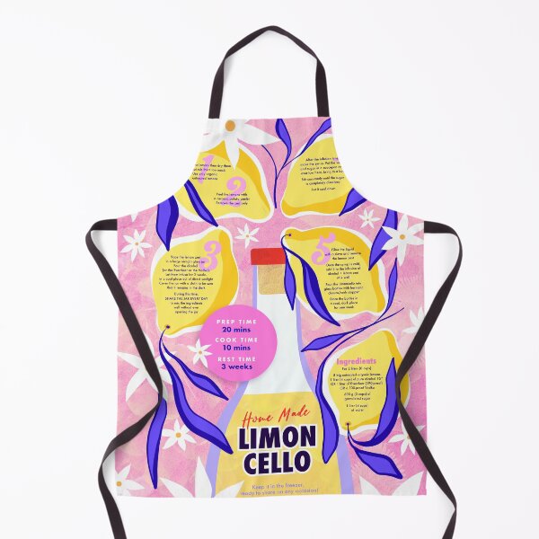 Item preview, Italian Limoncello Recipe wit Organic leafy Lemons on Pink designed and sold by Dominiquevari.