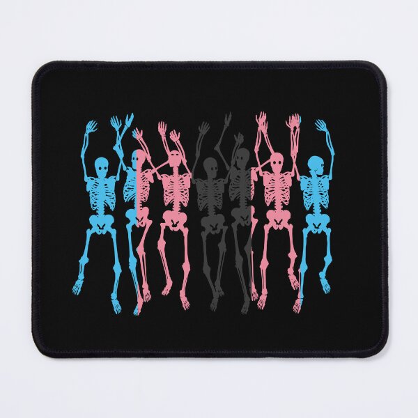 Item preview, Halloween Skeletons Black Trans Flag. Transgender Pride designed and sold by Subtle Pride Shop.