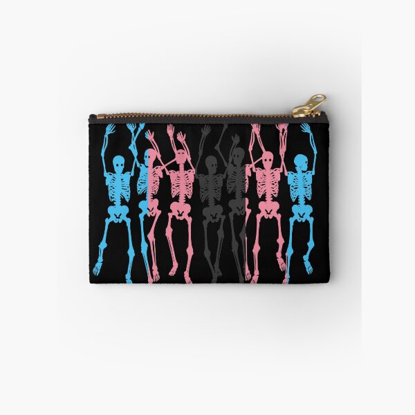 Item preview, Halloween Skeletons Black Trans Flag. Transgender Pride designed and sold by Subtle Pride Shop.