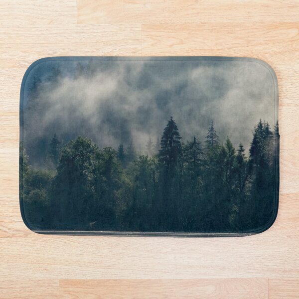 Item preview, Grey, Clam and Foggy trees and mountains  designed and sold by Durgaa D.