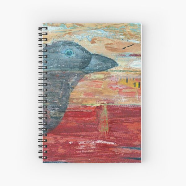 Raven Shadow Mixed Media Spiral Notebook