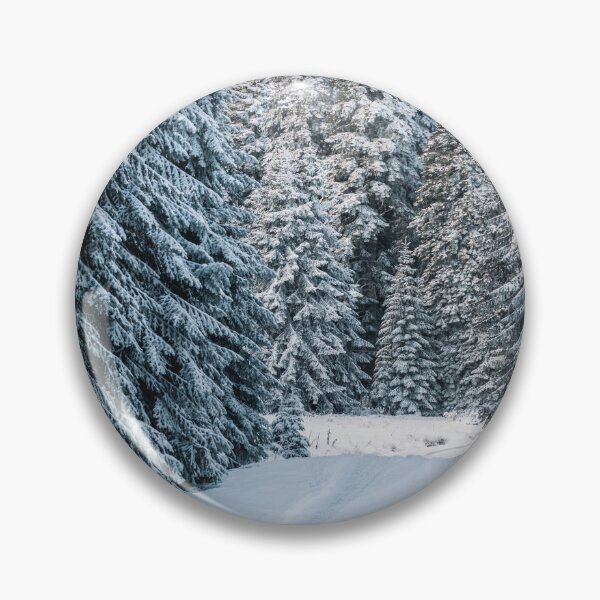 Item preview, Road covered with snow near trees designed and sold by Darius Bocos.