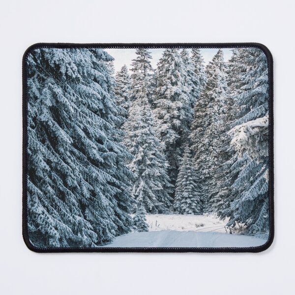 Item preview, Road covered with snow near trees designed and sold by Darius Bocos.