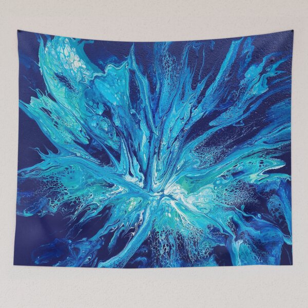 Item preview, Blue Splash Acrylic Paint Pour designed and sold by JFArtDesigns.
