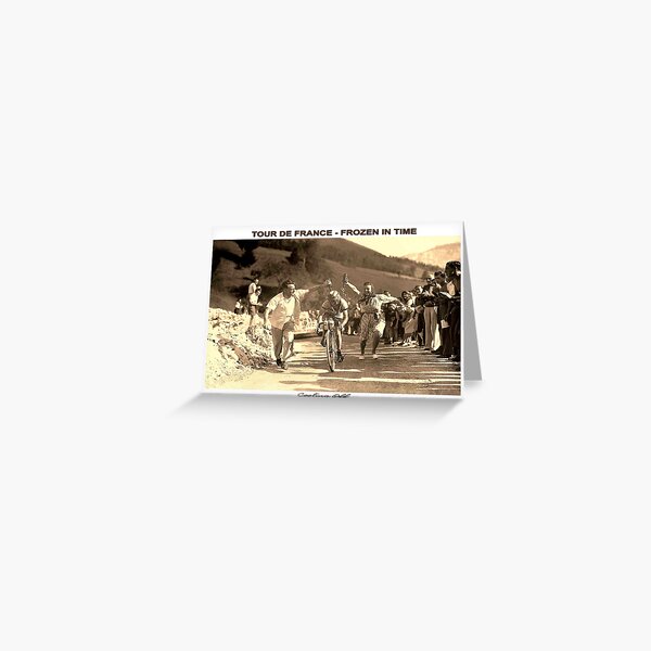 TOUR DE FRANCE; Vintage Frozen in Time Advertising Photo Greeting Card