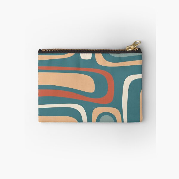 Item preview, Palm Springs Retro Mid Century Modern Abstract Pattern Teal Rust Buff designed and sold by kierkegaard.