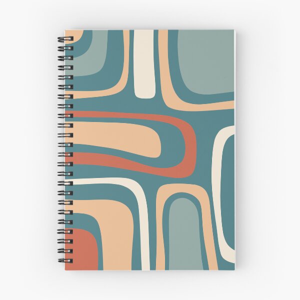 Item preview, Palm Springs Retro Mid Century Modern Abstract Pattern Teal Rust Buff designed and sold by kierkegaard.
